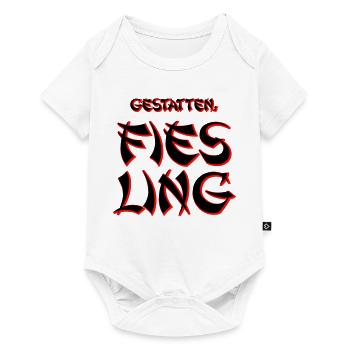 Fies Ling - Baby Premium Kurzarmbody - Weiß - Vorne