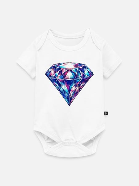 Diamant - Baby Premium Kurzarmbody - Weiß
