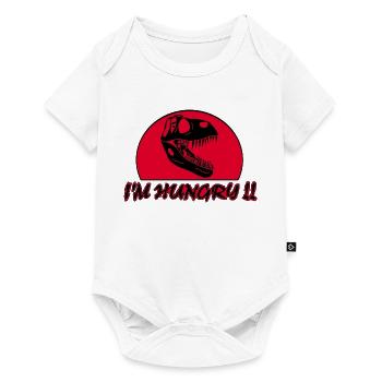 La faim du tyrannosaure - Body à manches courtes Premium Bébé - blanc - Devant