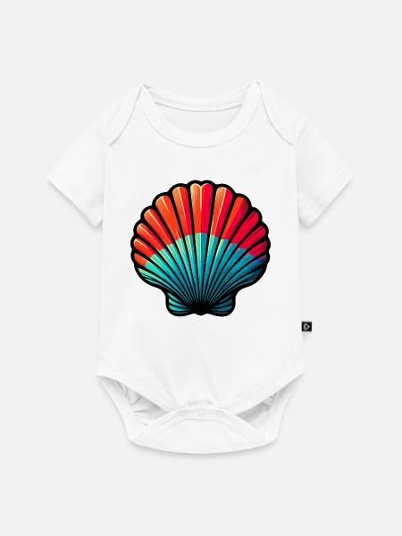 Muschel - Baby Premium Kurzarmbody - Weiß