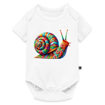 Schnecke - Baby Premium Kurzarmbody - Weiß - Vorne