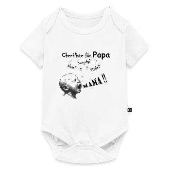 Ultimative Checkliste für Väter - Baby Premium Kurzarmbody - Weiß - Vorne