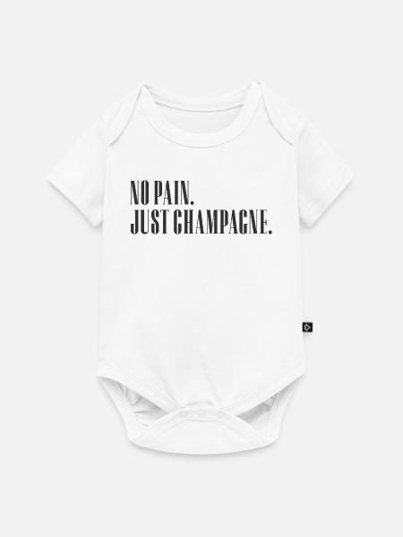 no pain. just... - Baby Premium Kurzarmbody - Weiß