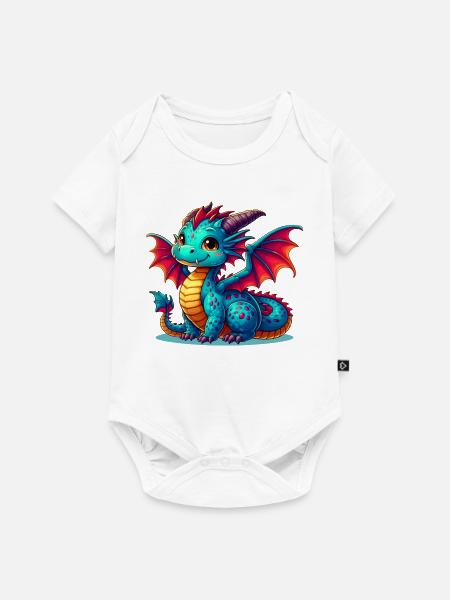 Drache - Baby Premium Kurzarmbody - Weiß