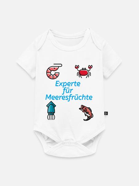 Experte für Meeresfrüchte - Baby Premium Kurzarmbody - Weiß