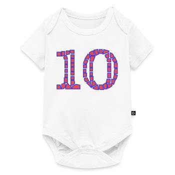 10. 10 ANS. 10e ANNIVERSAIRE. ANNIVERSAIRE 10 ANS. - Body à manches courtes Premium Bébé - blanc - Devant