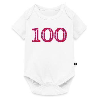 100. 100 ANS. 100e ANNIVERSAIRE. ANNIVERSAIRE 100 - Body à manches courtes Premium Bébé - blanc - Devant
