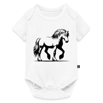 Cheval poney islandais cheval islandais - Body à manches courtes Premium Bébé - blanc - Devant