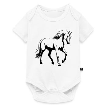 Pferd Araber - Baby Premium Kurzarmbody - Weiß - Vorne