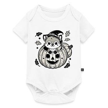 Halloween Fox in the Pumpkin: Sweet Scary Fun - Baby Premium short-sleeve bodysuit - white - Front