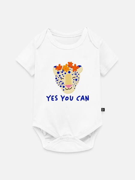 You can Leopard - Baby Premium Kurzarmbody - Weiß