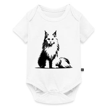Maine Coon Cat - Baby Premium short-sleeve bodysuit - white - Front