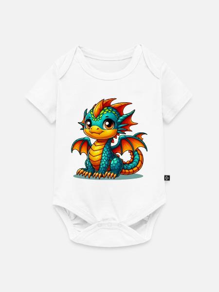 Drache - Baby Premium Kurzarmbody - Weiß
