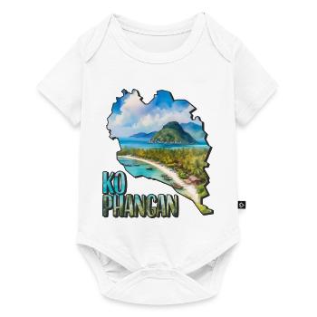 Carte à l’aquarelle Ko Phangan - Body à manches courtes Premium Bébé - blanc - Devant
