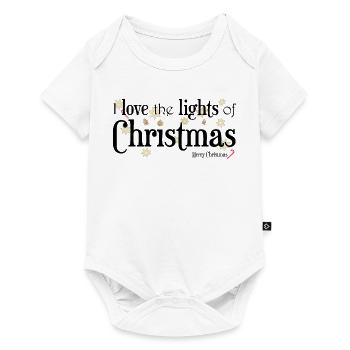 I Love Christmas Lights, English - Baby Premium short-sleeve bodysuit - white - Front