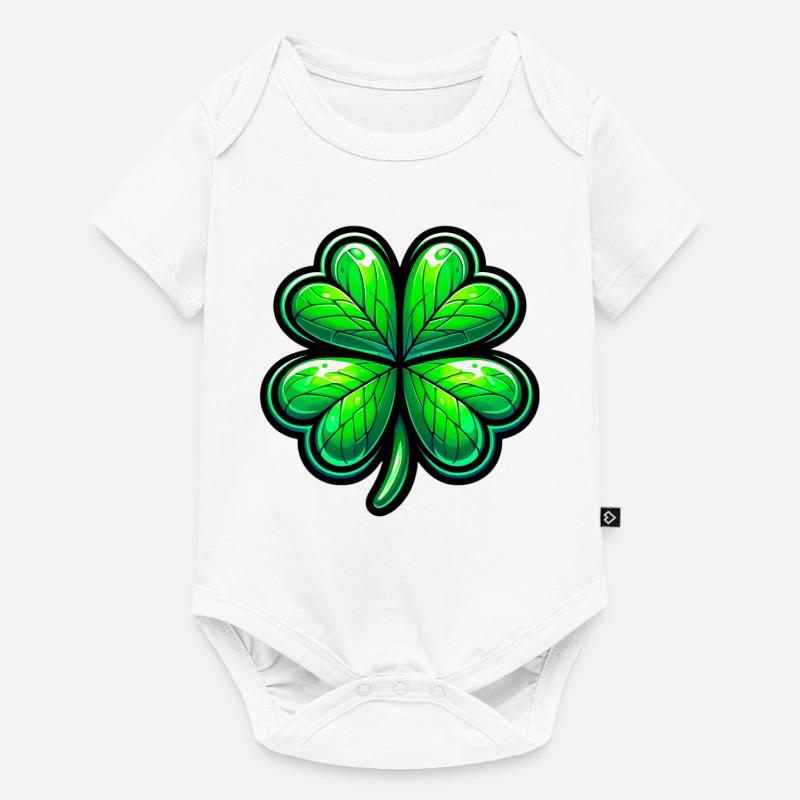 Trèfle à quatre feuilles - Body à manches courtes Premium Bébé - blanc