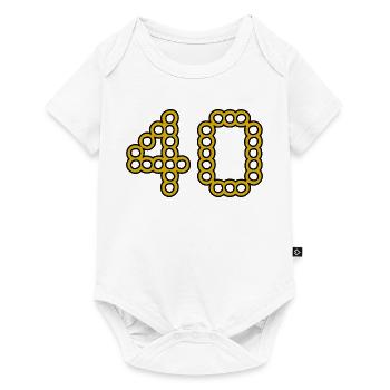 40. 40 YEARS. 40th ANNIVERSARY. 40 YEARS ANNIVERSARY. - Baby Premium short-sleeve bodysuit - white - Front