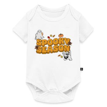 Saison effrayante d’Halloween - Body à manches courtes Premium Bébé - blanc - Devant