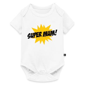 Super Mom - Mother's Day - Baby Premium short-sleeve bodysuit - white - Front