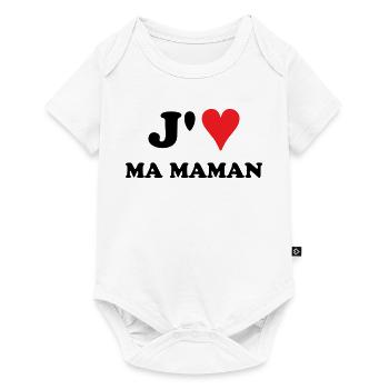 J'aime ma maman - Body à manches courtes Premium Bébé - blanc - Devant