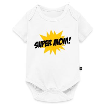 Super Mom - Mother's Day - Baby Premium short-sleeve bodysuit - white - Front