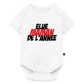 élue Maman de l'année - Body à manches courtes Premium Bébé - blanc - Devant