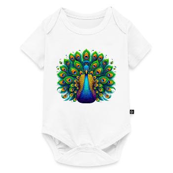 Paon - Body à manches courtes Premium Bébé - blanc - Devant