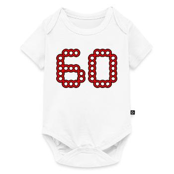 60. 60 ANS. 60e ANNIVERSAIRE. ANNIVERSAIRE 60 ANS. - Body à manches courtes Premium Bébé - blanc - Devant