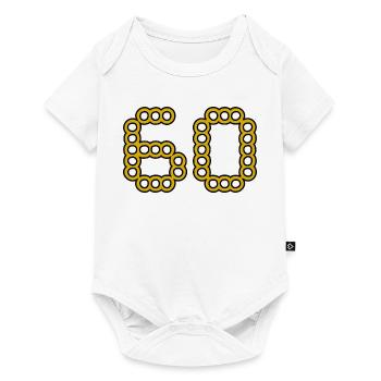 60. 60 ANS. 60e ANNIVERSAIRE. ANNIVERSAIRE 60 ANS. - Body à manches courtes Premium Bébé - blanc - Devant