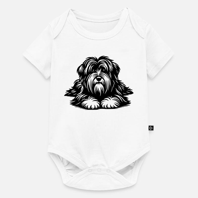 Tibet Terrier - Baby Premium Kurzarmbody - Weiß