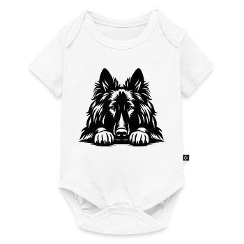 Tervueren Head with Paws - Baby Premium short-sleeve bodysuit - white - Front