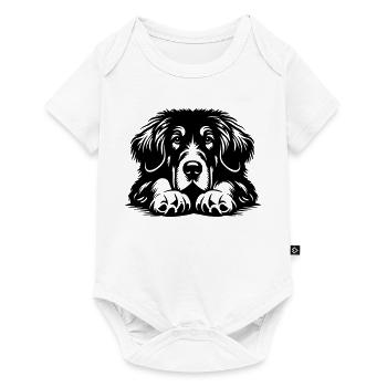 Tibetan Great Dane Head with Paws - Baby Premium short-sleeve bodysuit - white - Front
