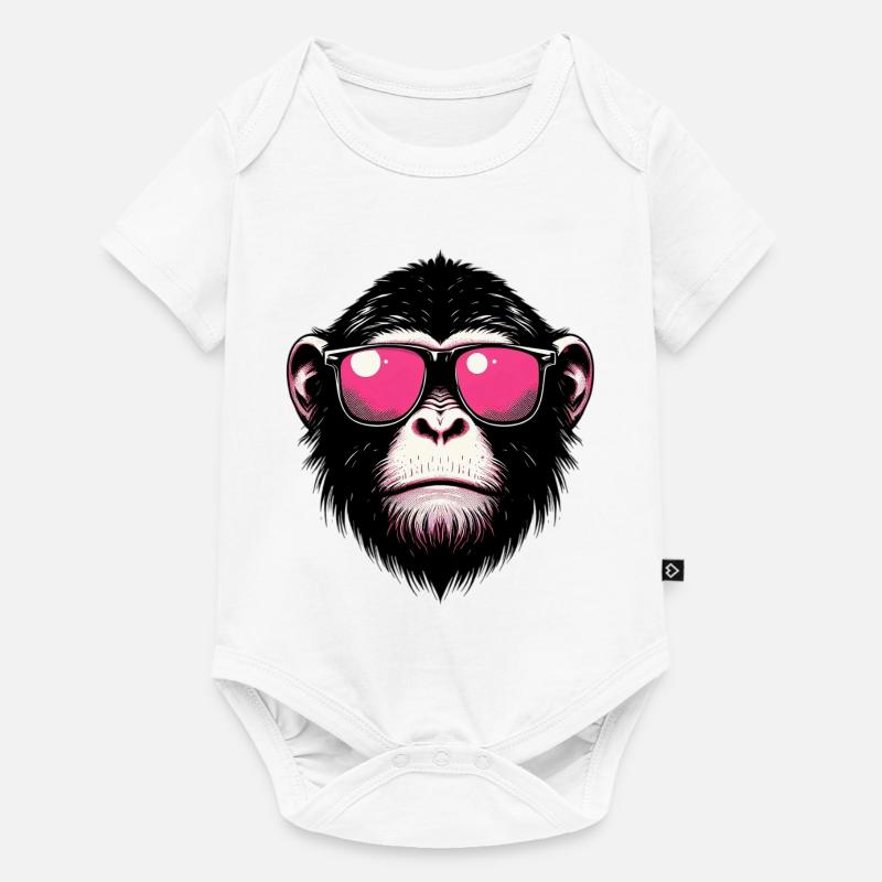 Monkey - Baby Premium short-sleeve bodysuit - white
