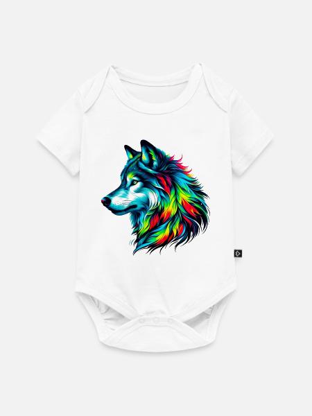 Wolf - Baby Premium Kurzarmbody - Weiß