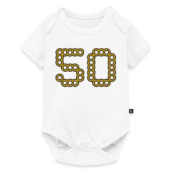 50. 50 YEARS. 50th ANNIVERSARY. 50 YEARS ANNIVERSARY. - Baby Premium short-sleeve bodysuit - white - Front