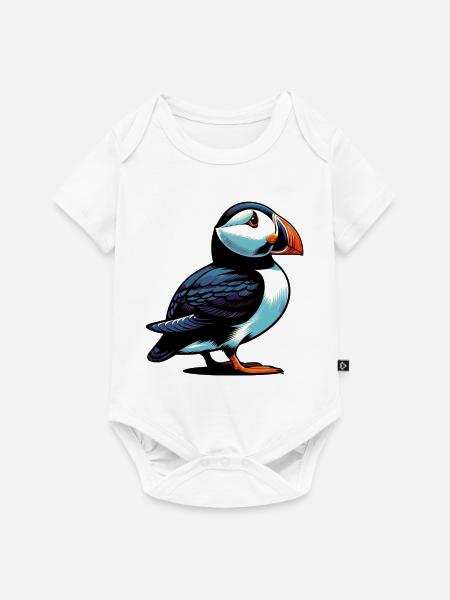 Papageitaucher - Baby Premium Kurzarmbody - Weiß