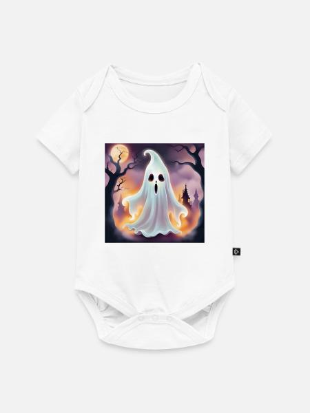 Geist, Halloween, Schrecken - Baby Premium Kurzarmbody - Weiß