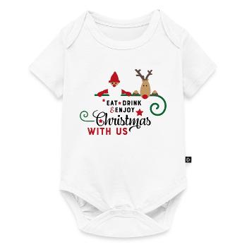 Lustige Sprüche zu Weihnachten - Baby Premium Kurzarmbody - Weiß - Vorne