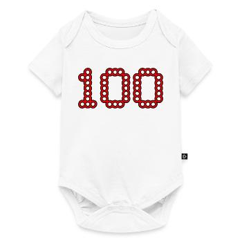 100. 100 YEARS. 100th ANNIVERSARY. BIRTHDAY 100 - Baby Premium short-sleeve bodysuit - white - Front
