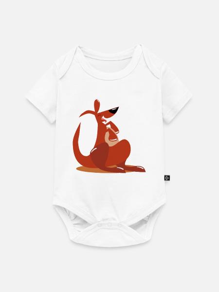 Kängurus Australien - Baby Premium Kurzarmbody - Weiß