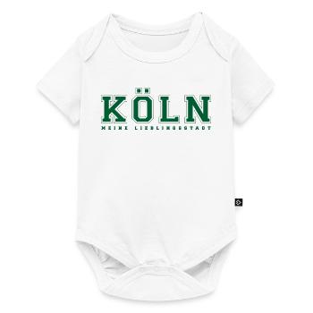 Köln university Neon Grün - Baby Premium Kurzarmbody - Weiß - Vorne
