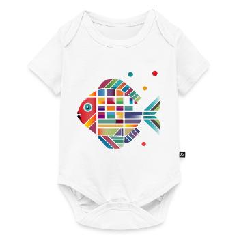 colorful fish – Lively design for fresh style - Baby Premium short-sleeve bodysuit - white - Front
