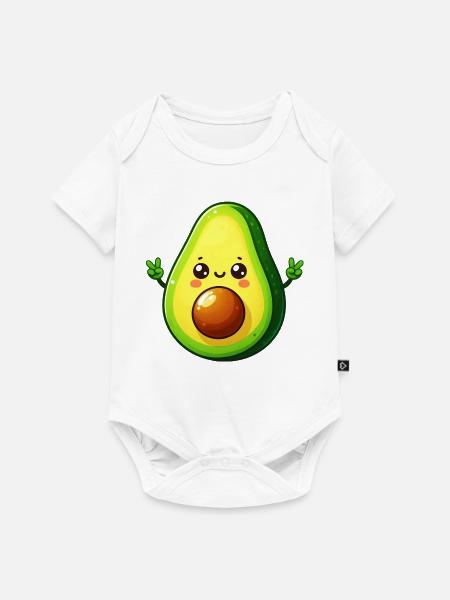 Avocado - Baby Premium Kurzarmbody - Weiß