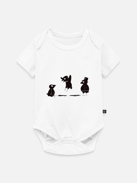 crows before bros - Baby Premium Kurzarmbody - Weiß