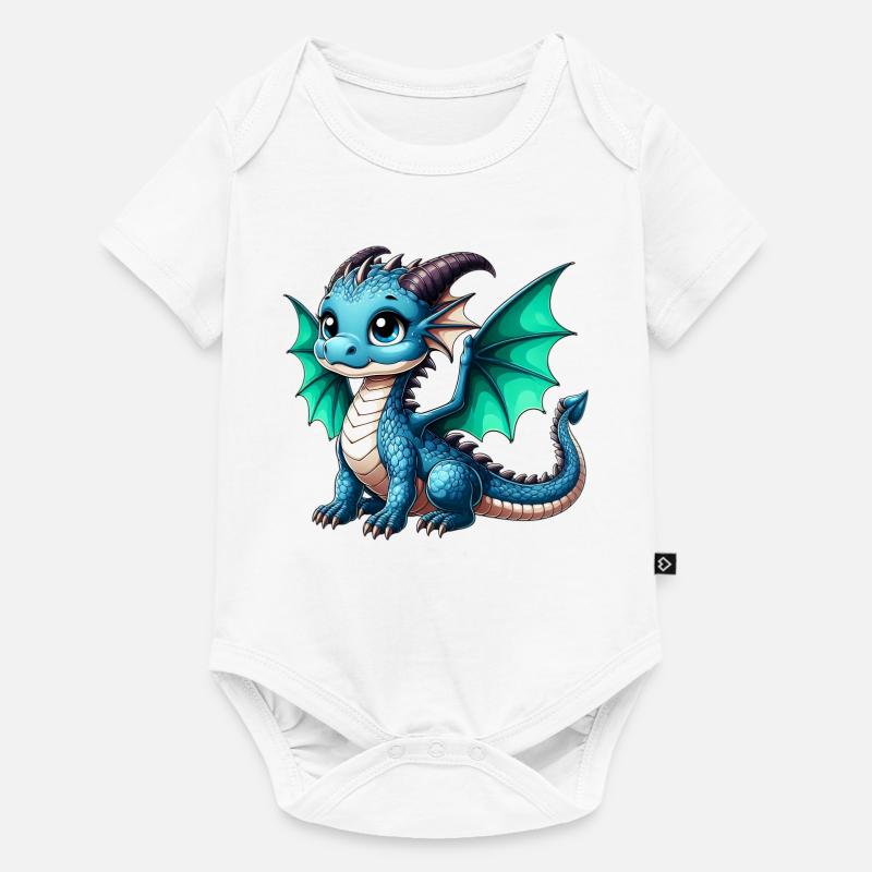 Drache - Baby Premium Kurzarmbody - Weiß