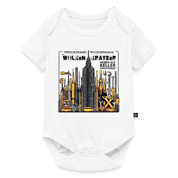 Auch Wolkenkratzer haben als Keller angefangen - Baby Premium Kurzarmbody - Weiß - Vorne