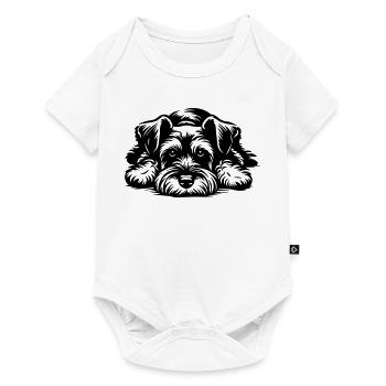 Schnauzer nain - Body à manches courtes Premium Bébé - blanc - Devant