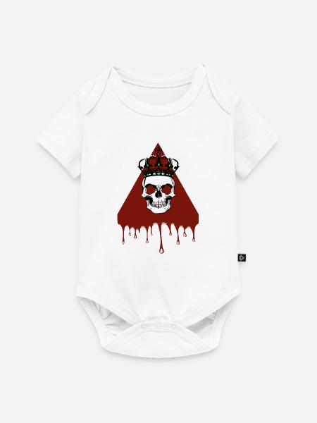 Schädel - Baby Premium Kurzarmbody - Weiß