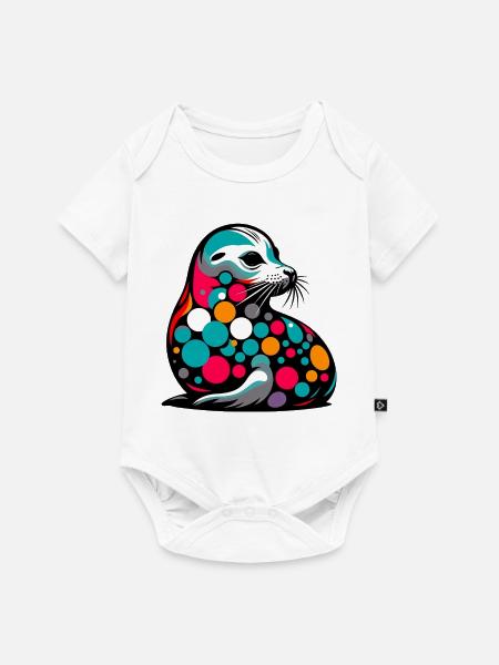 Siegel - Baby Premium Kurzarmbody - Weiß
