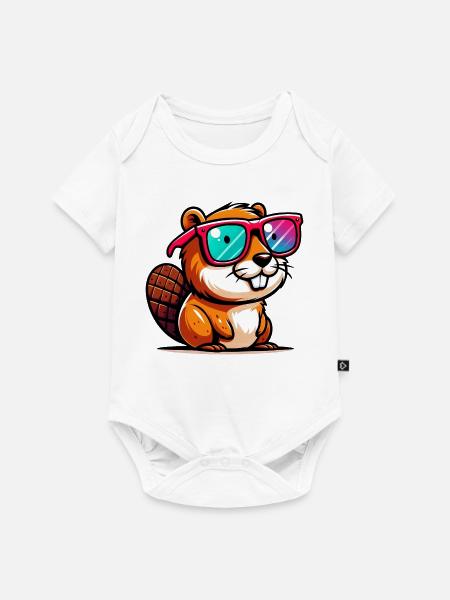 Bieber - Baby Premium Kurzarmbody - Weiß